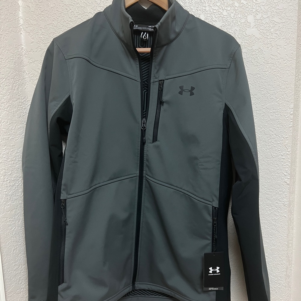 NWT UA Coldgear Infrared Jacket, grey/black, M